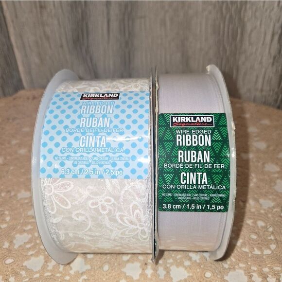 2 Kirkland Wire Edged Pattern with Ribbon 50 yrd x 1.5 new - Picture 11 of 14